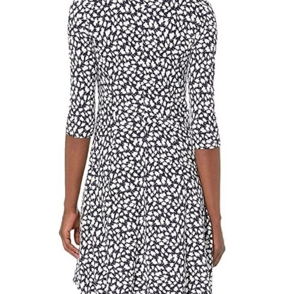 Lark & Ro Navy and White Tulip Print Dress-Size L - Picture 4 of 13